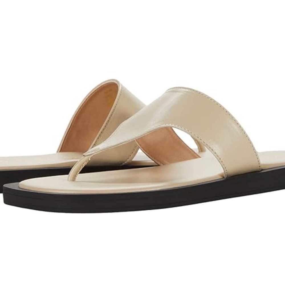 πHPπ Matisse from Anthropologie Ivory Sandals Sleek Thong Style Size 7 - Picture 3 of 8